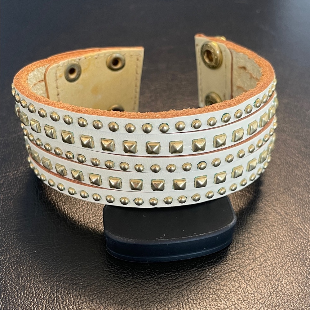 Guess  Sand and Gold Studded Bracelet    RARE